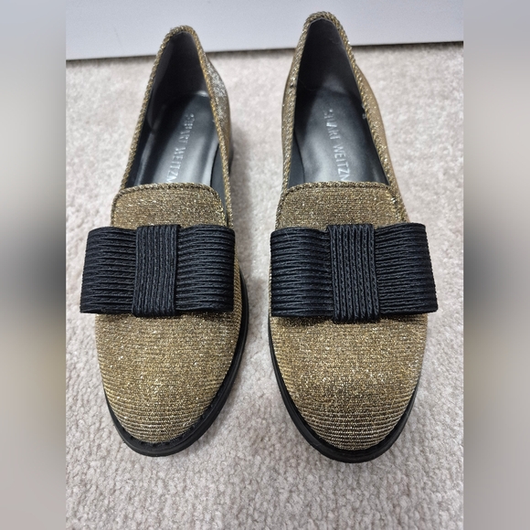 Stuart Weitzman Gold Loafers, US 6M - Picture 2 of 6